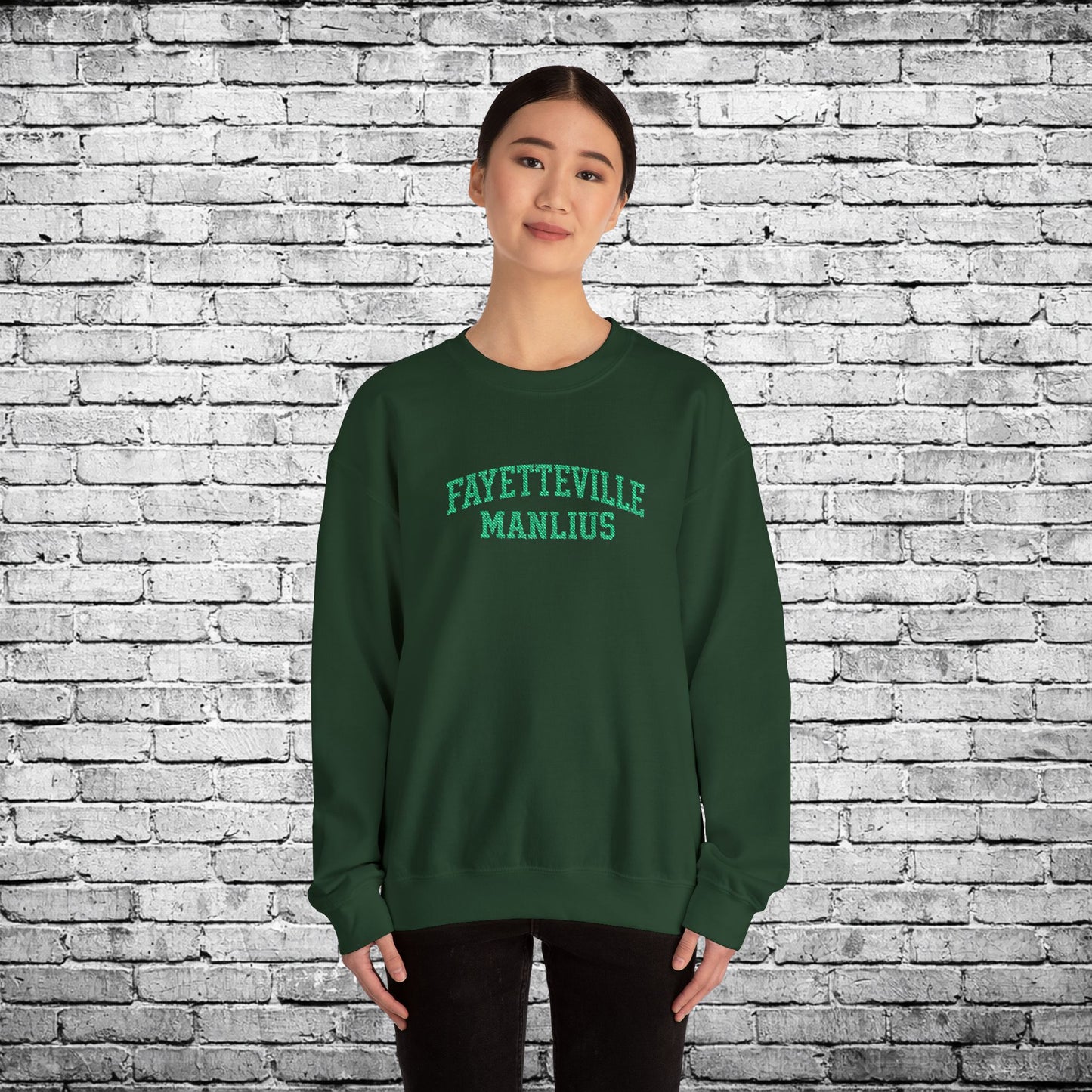 Fayetteville Manlius Green Embroidered Sweatshirt
