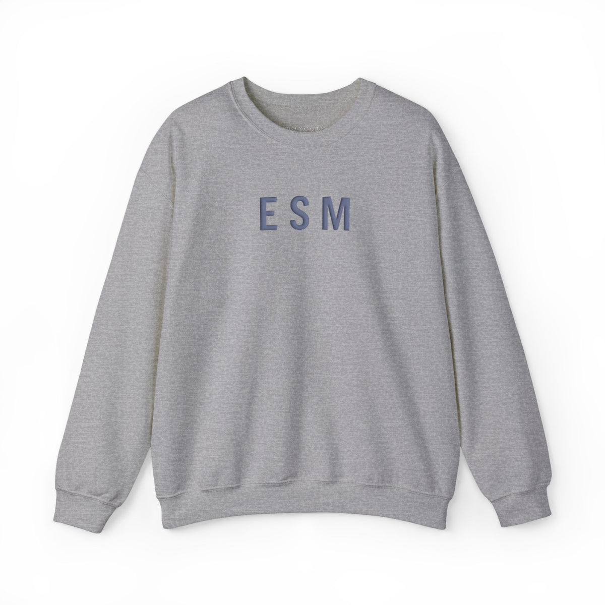 ESM Navy Puff Print Lettering Sweatshirt