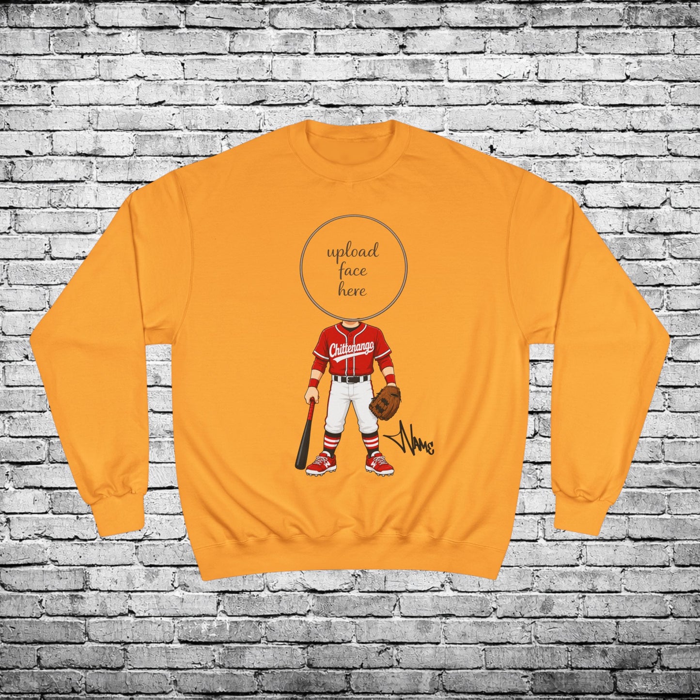 Chittenango Baseball Crewneck Sweatshirt (Light Skin Tone) - Champion Brand