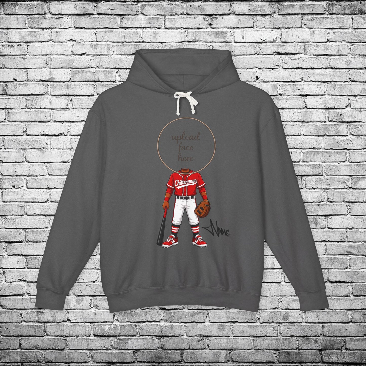 Chittenango Baseball (Dark Skin Tone) Custom Caricature Hoodie - Comfort Colors Brand