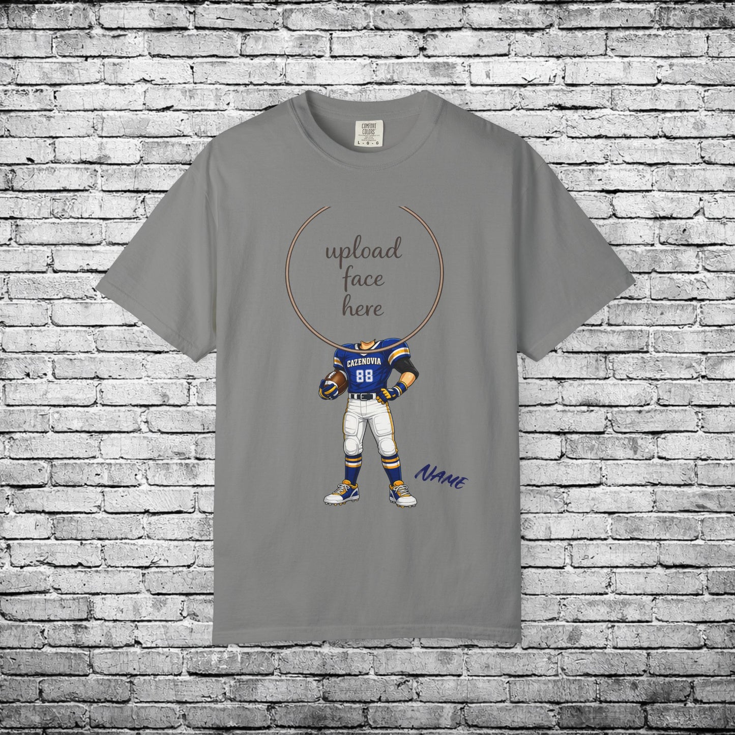 Cazenovia Football Custom Caricature T - Comfort Colors Brand