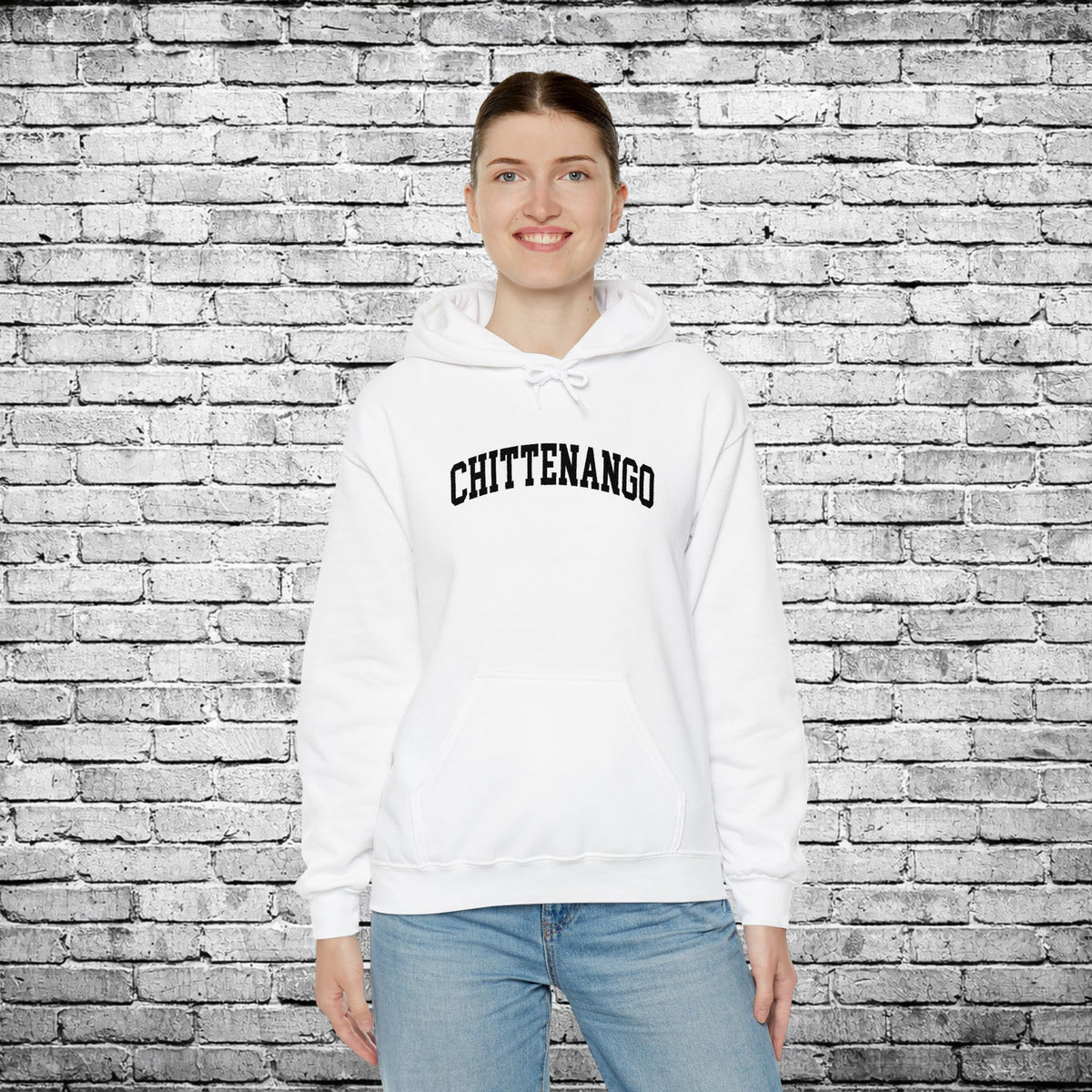 Chittenango Black Embroidered Hoodie