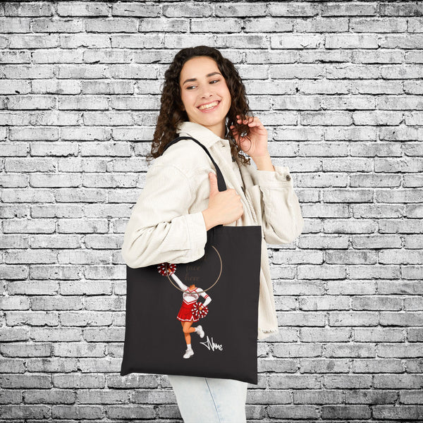 Chittenango Cheerleader (Light Skin Tone) Custom Caricature Tote Bag