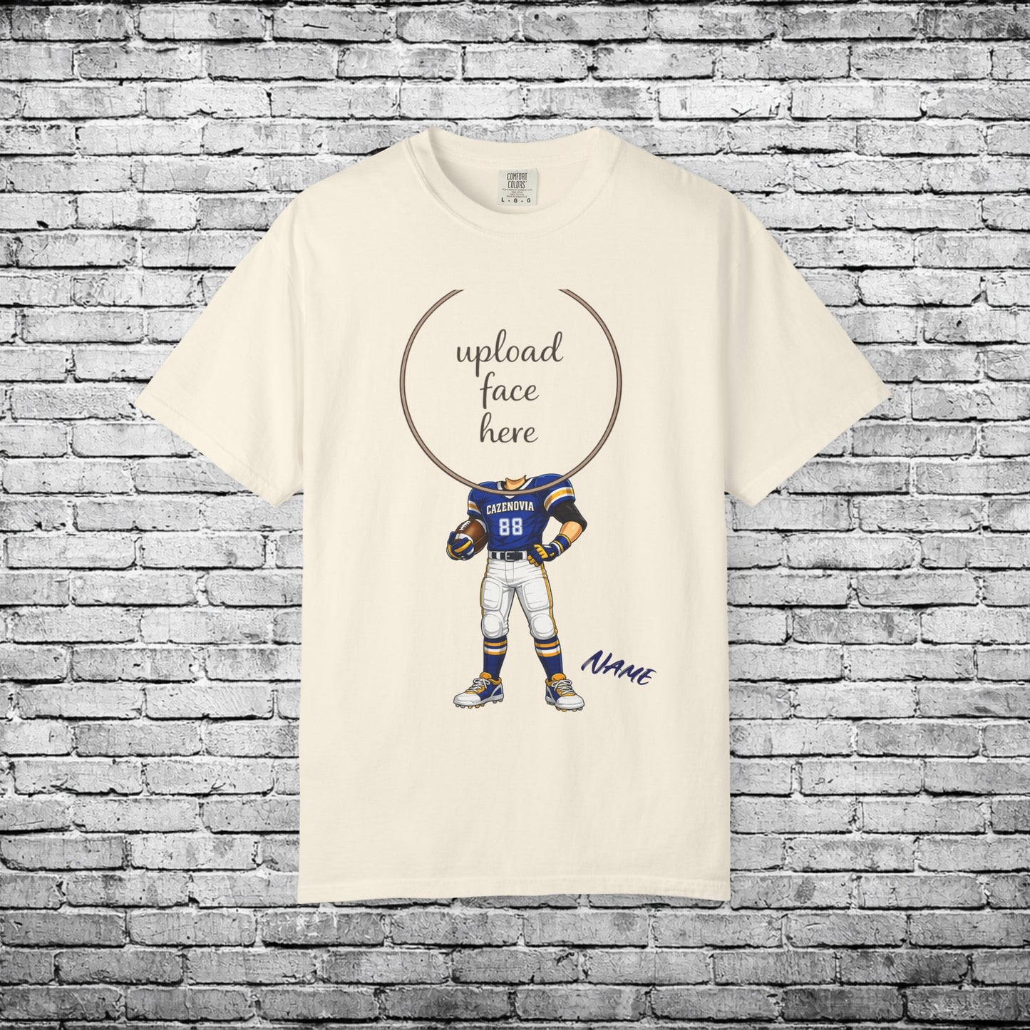 Cazenovia Football Custom Caricature T - Comfort Colors Brand