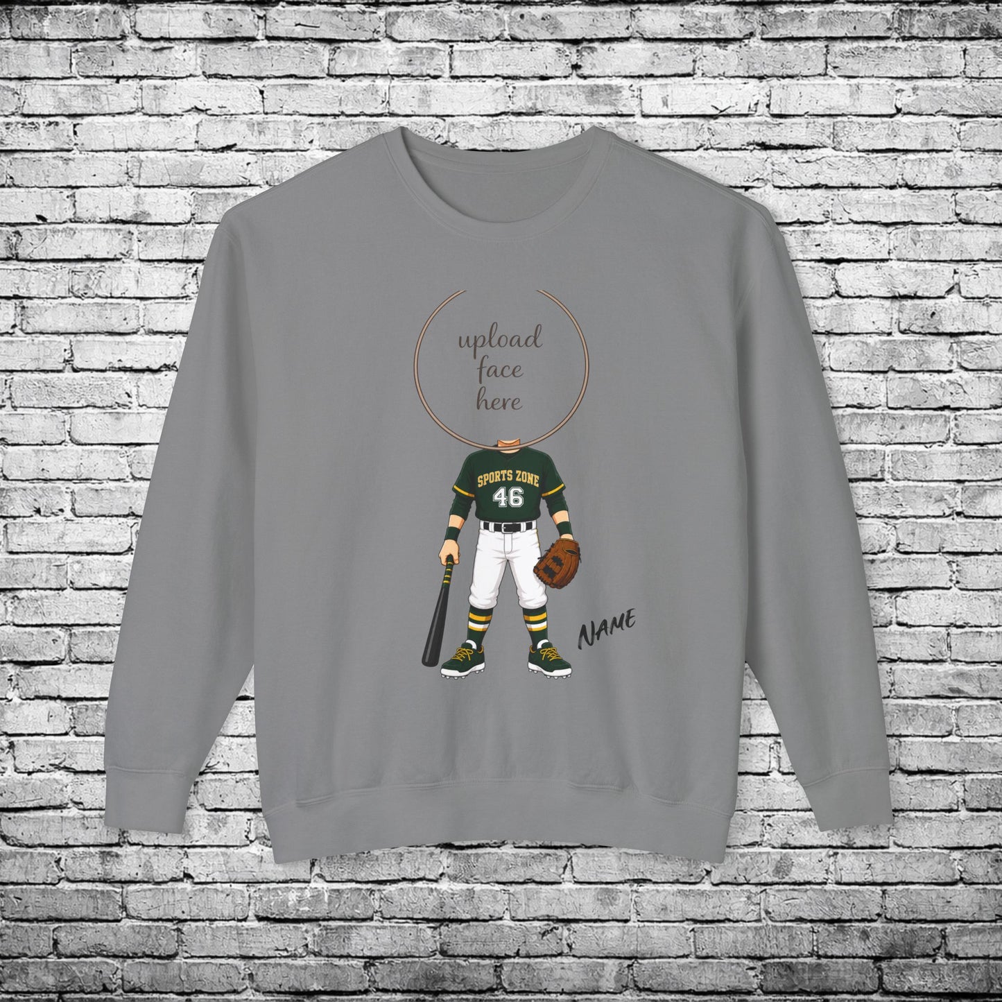 Sports Zone Custom Caricature Crewneck Sweatshirt - Comfort Colors
