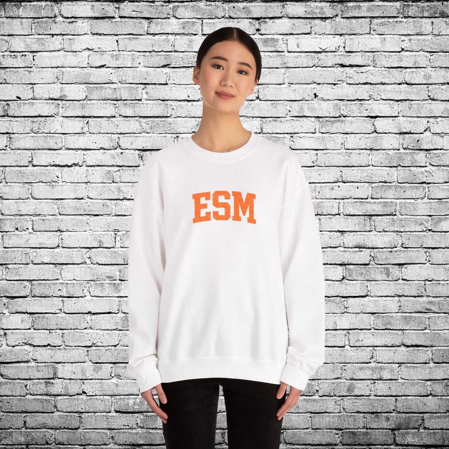 ESM Orange Embroidered Sweatshirt