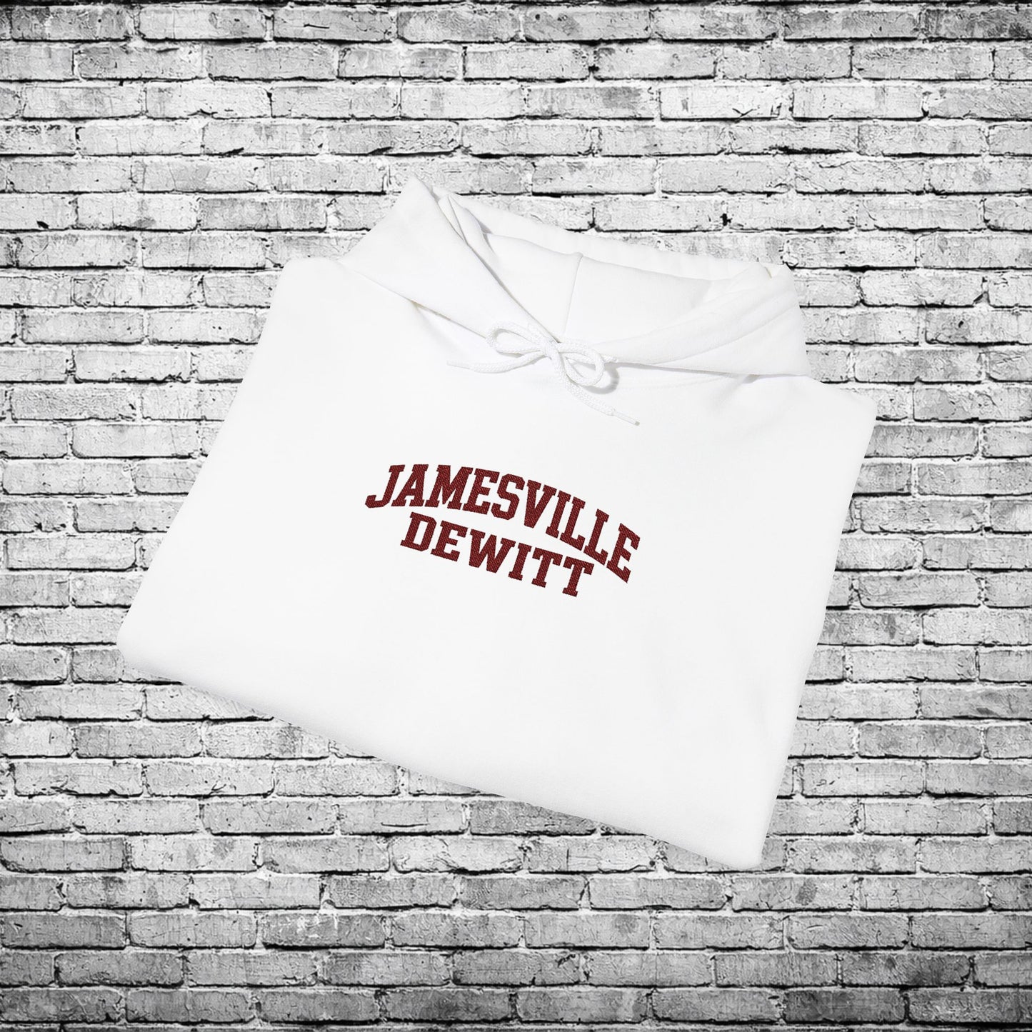 Jamesville Dewitt Red Embroidered Hoodie