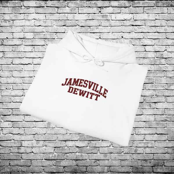 Jamesville Dewitt Red Embroidered Hoodie