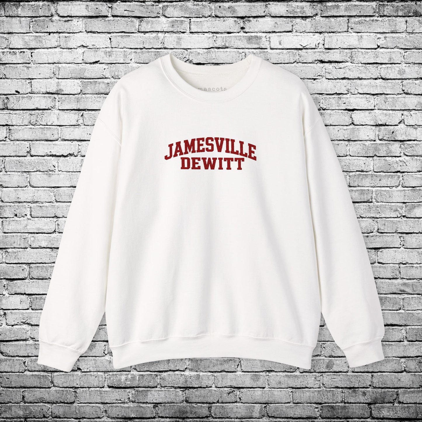 Jamesville Dewitt Red Embroidered Sweatshirt