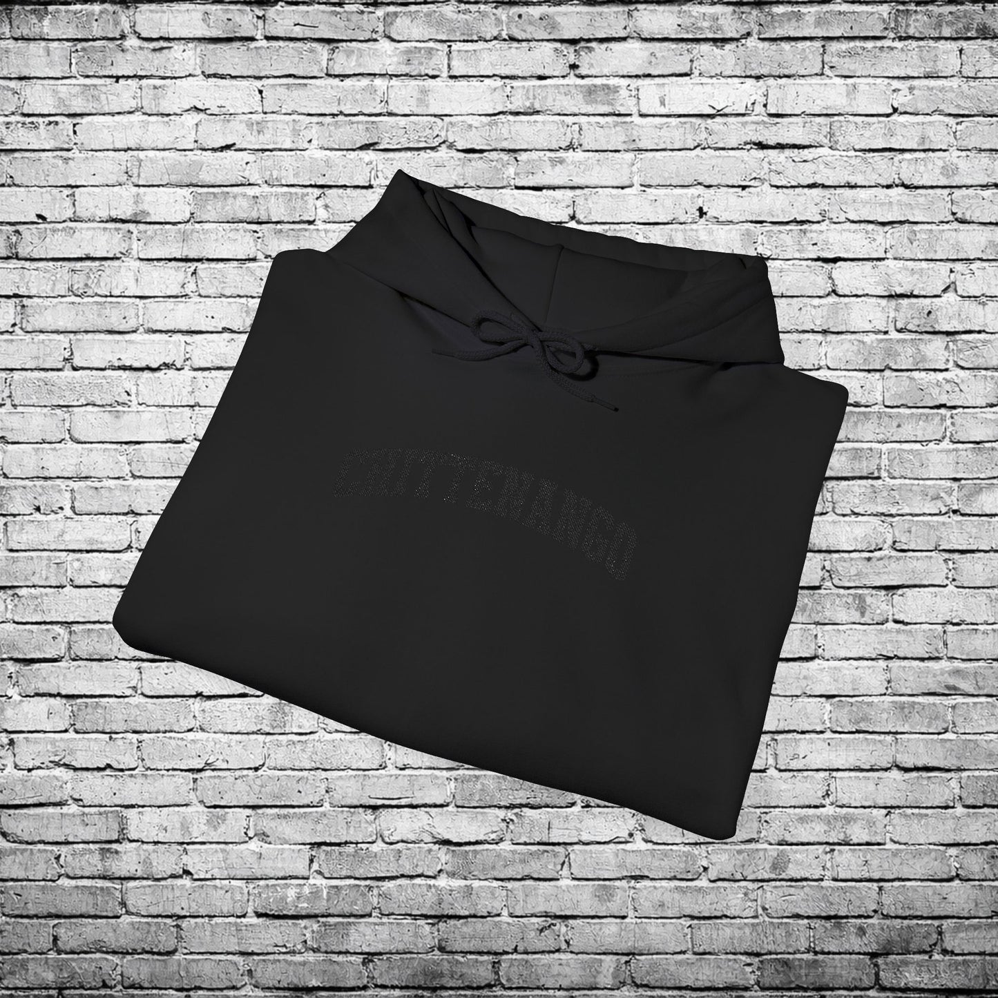Chittenango Black Embroidered Hoodie