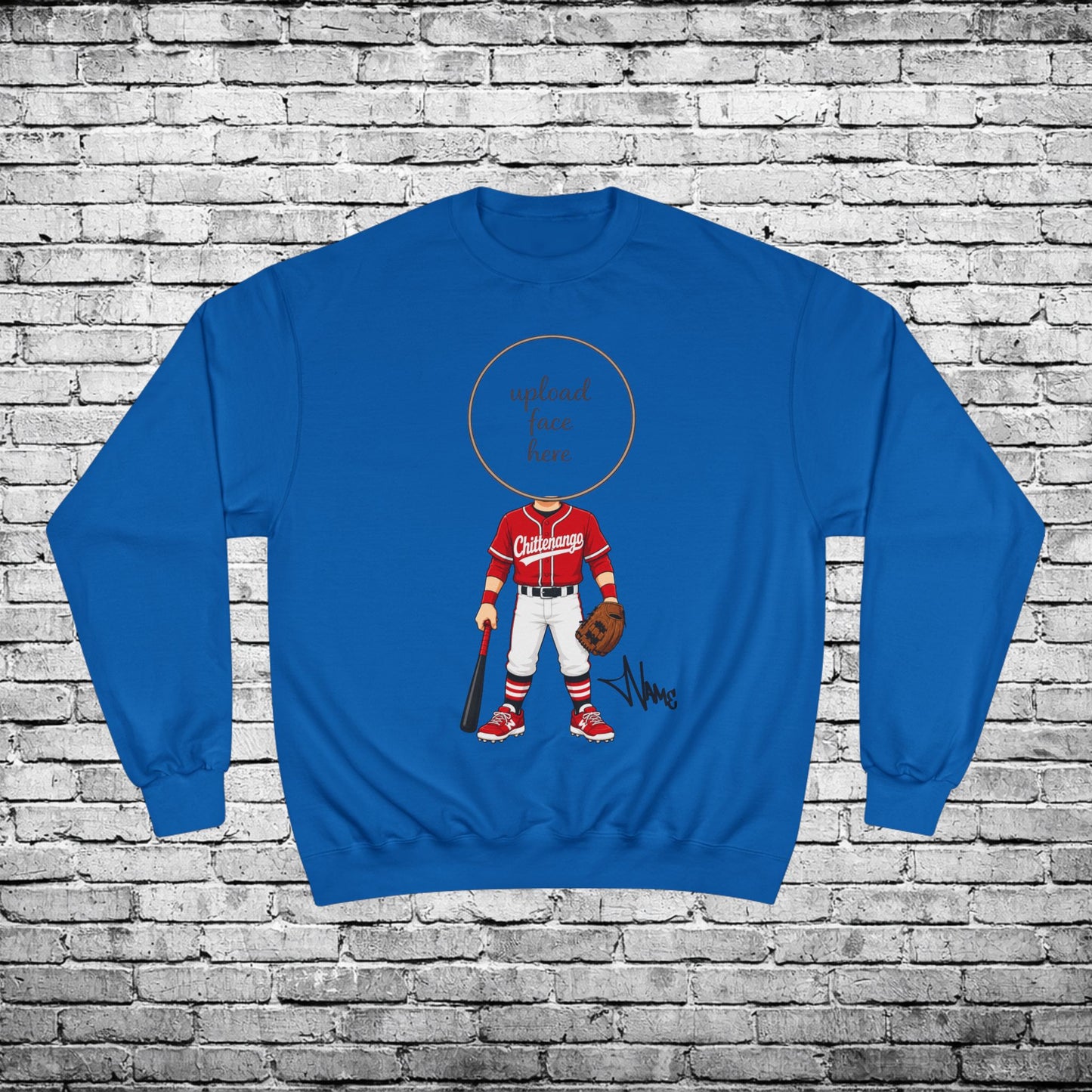 Chittenango Baseball Crewneck Sweatshirt (Light Skin Tone) - Champion Brand
