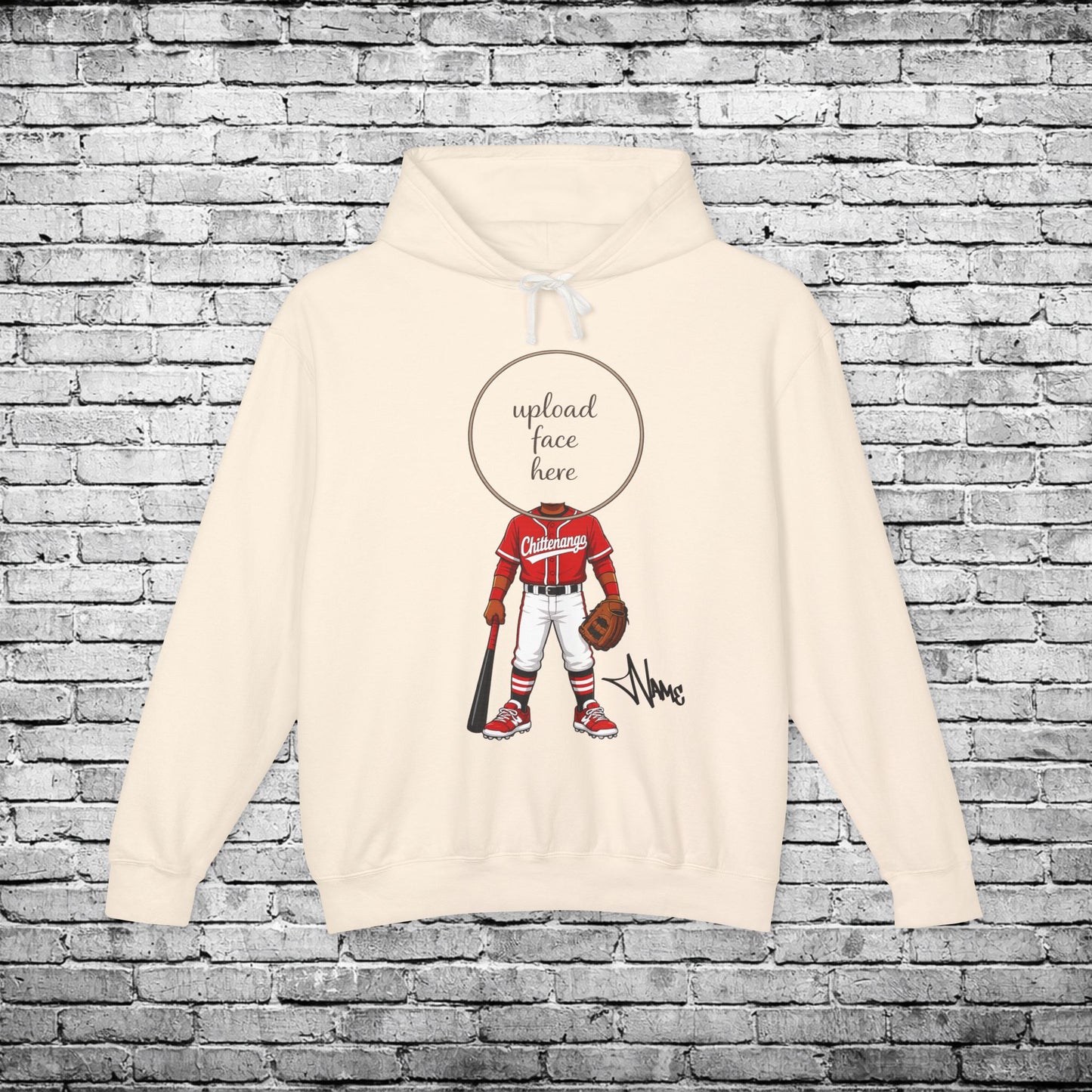 Chittenango Baseball (Dark Skin Tone) Custom Caricature Hoodie - Comfort Colors Brand