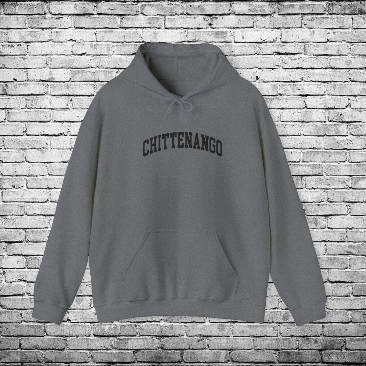 Chittenango Black Embroidered Hoodie