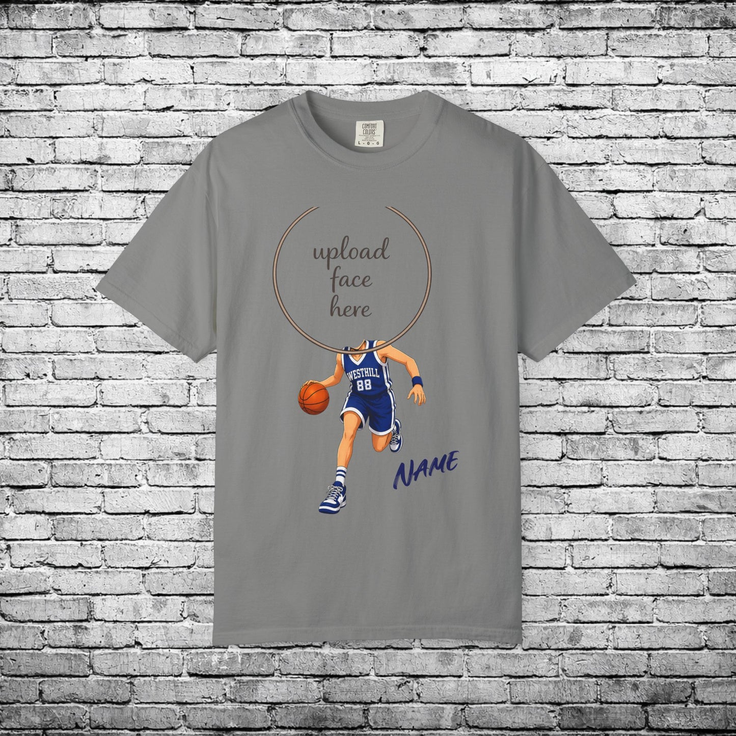Westhill Basketball (Female) Custom Caricature T - Comfort Colors Brand