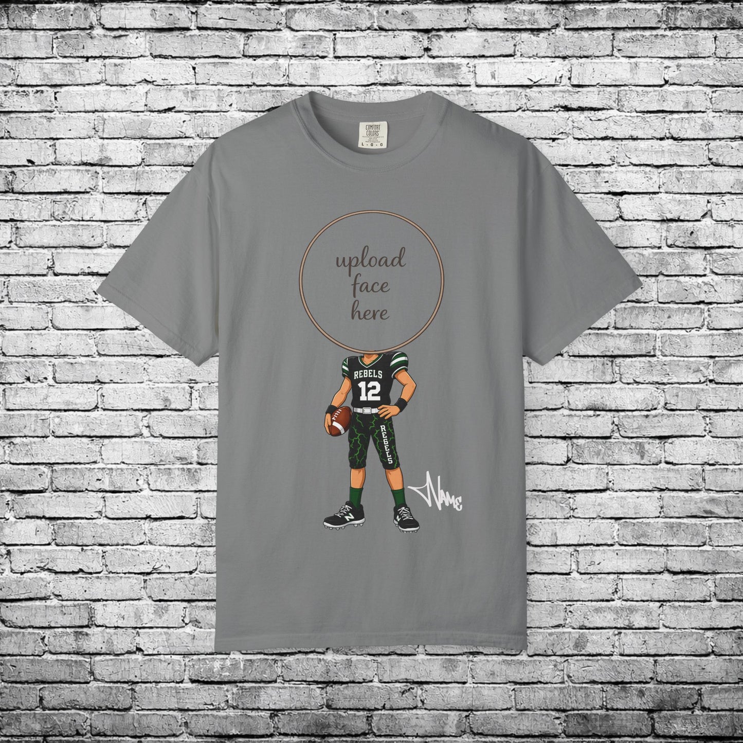 Rebels Football (Light Skin Tone) Custom Caricature T - Custom Colors Brand