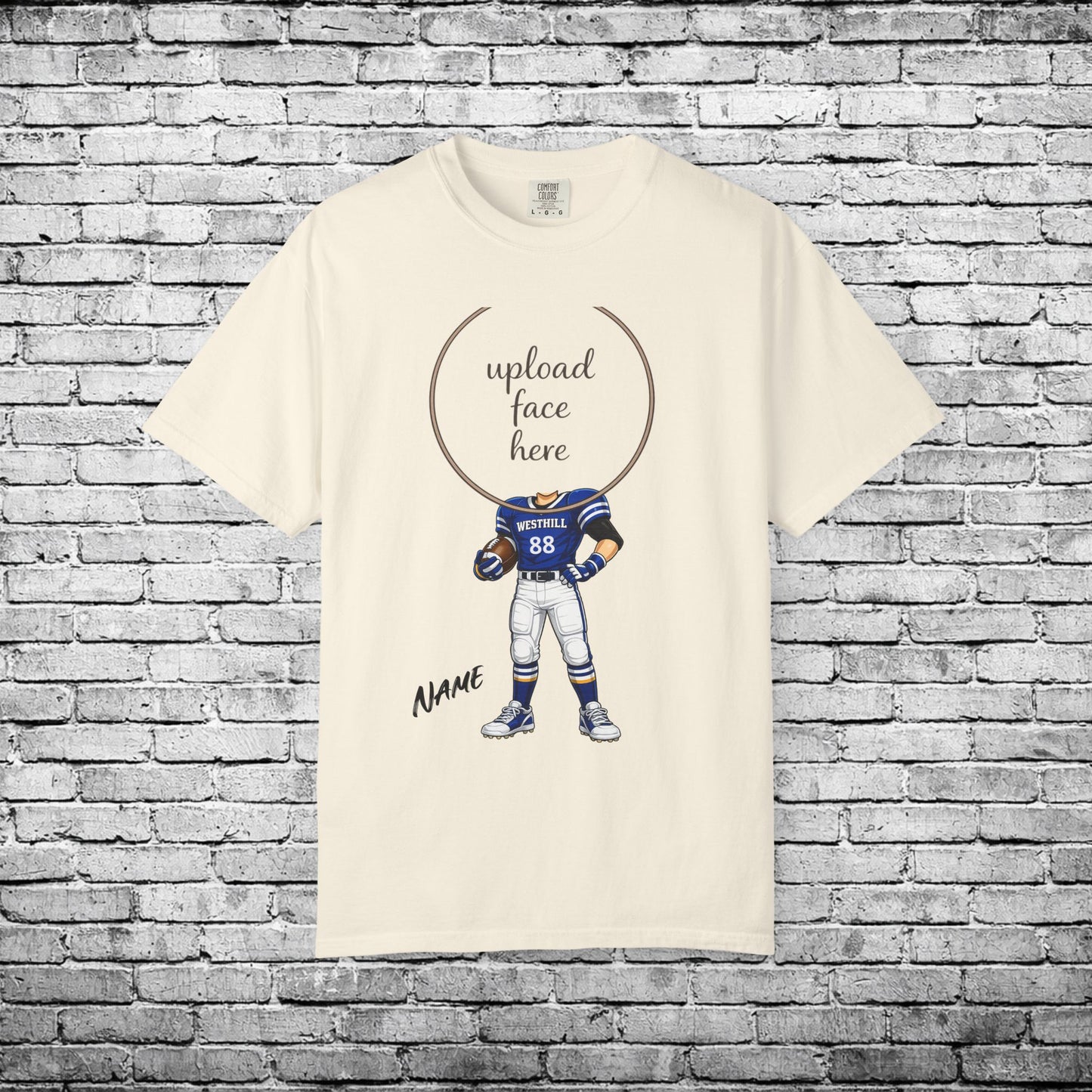 Westhill Football Custom Caricature T - Comfort Colors Brand