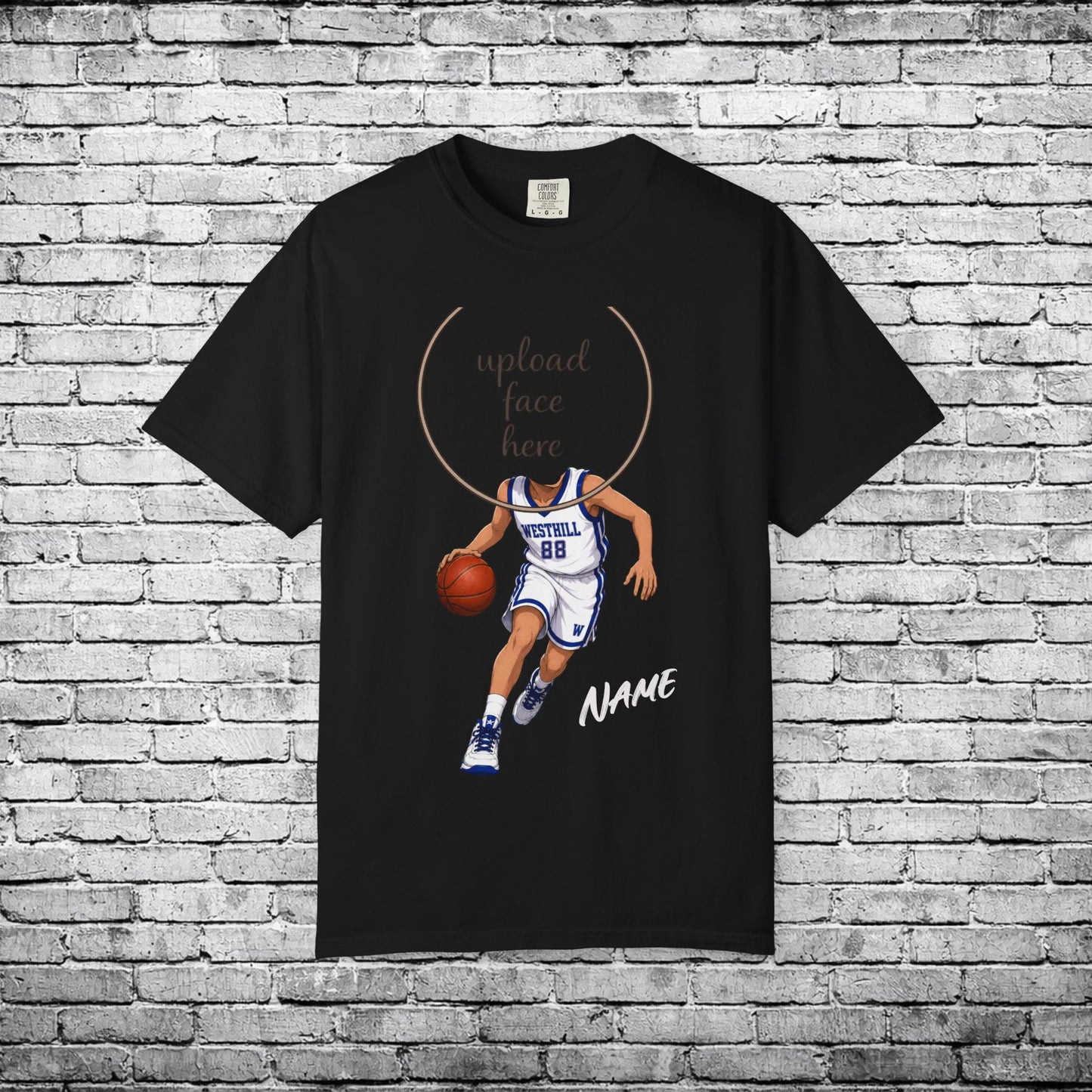 Westhill Basketball Custom Caricature T - Comfort Colors Brand