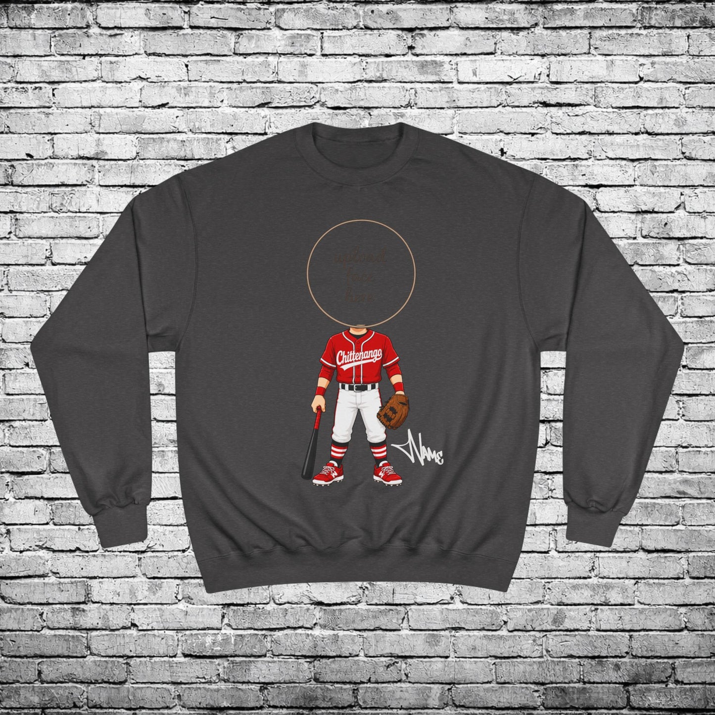 Chittenango Baseball Crewneck Sweatshirt (Light Skin Tone) - Champion Brand