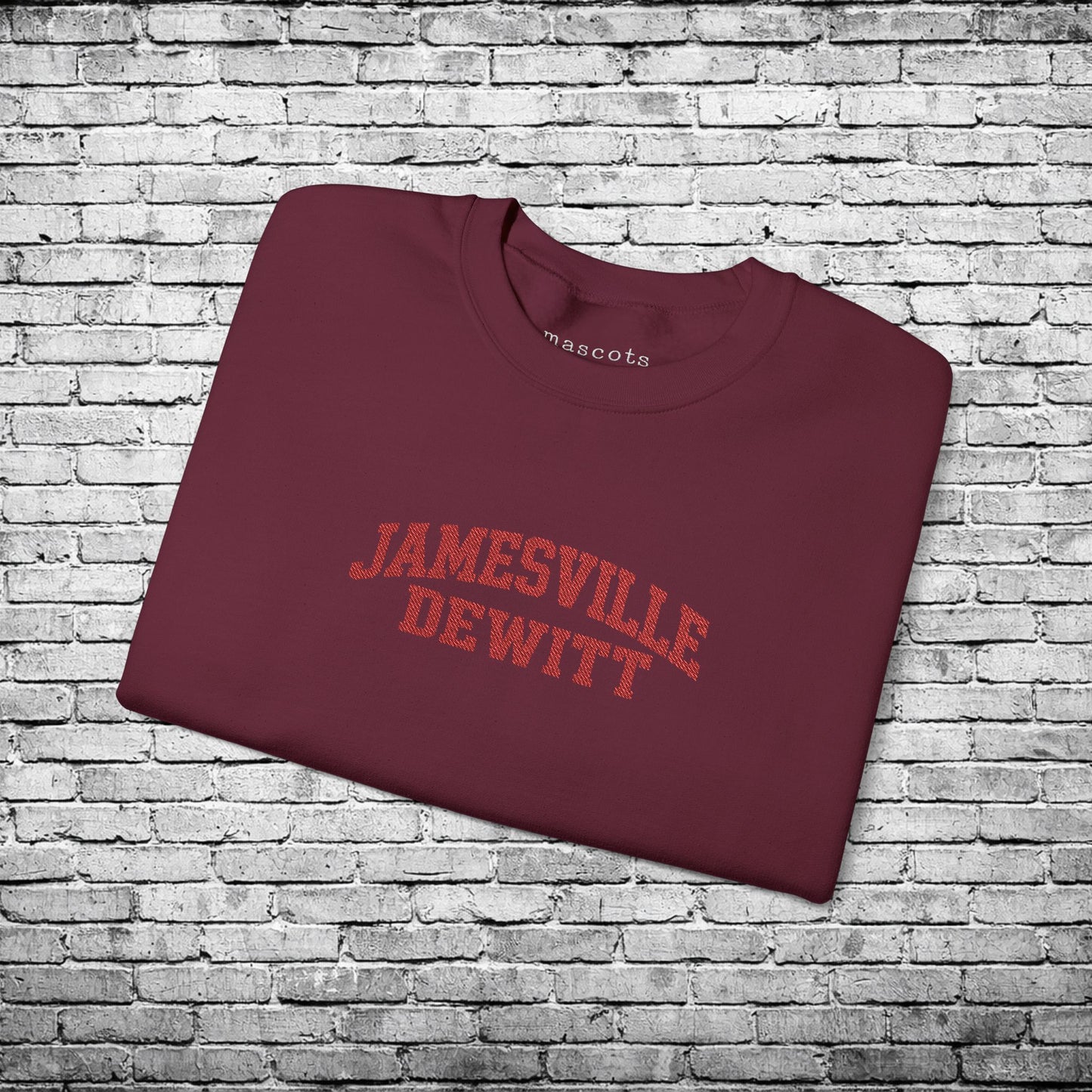 Jamesville Dewitt Red Embroidered Sweatshirt