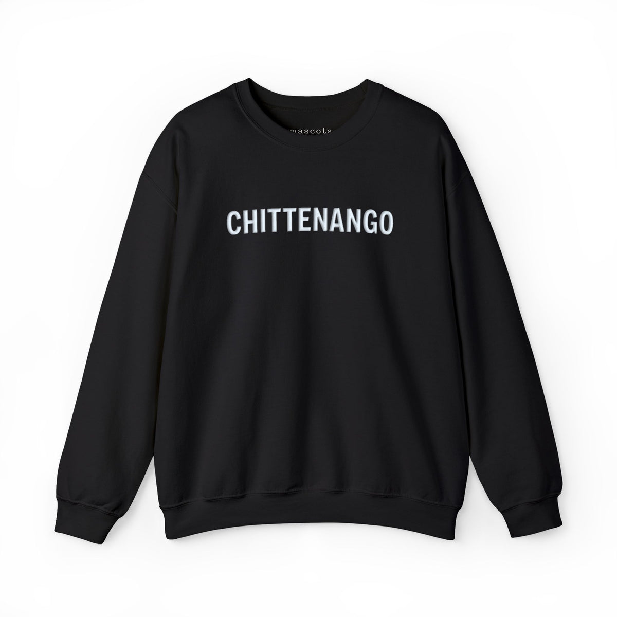 Chittenango White Puff Print Lettering Sweatshirt