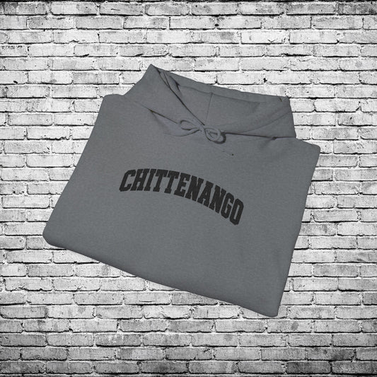 Chittenango Black Embroidered Hoodie