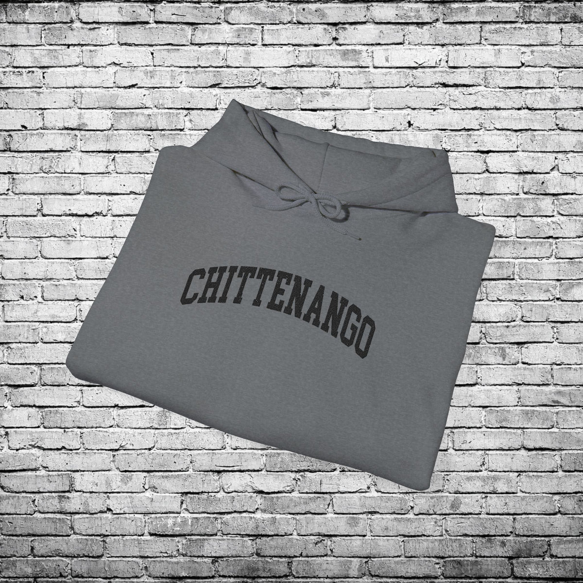 Chittenango Black Embroidered Hoodie
