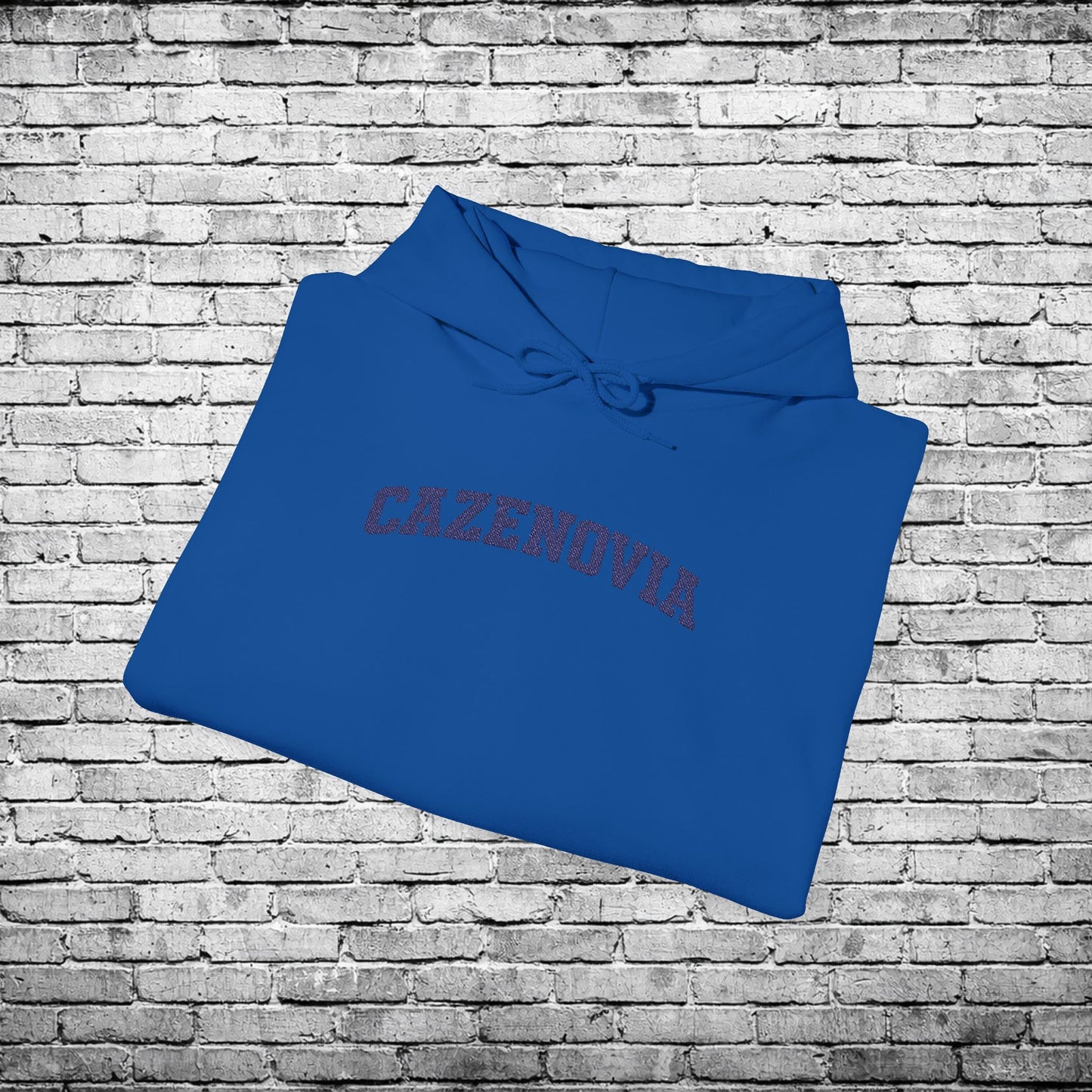 Cazenovia Blue Embroidered Hoodie
