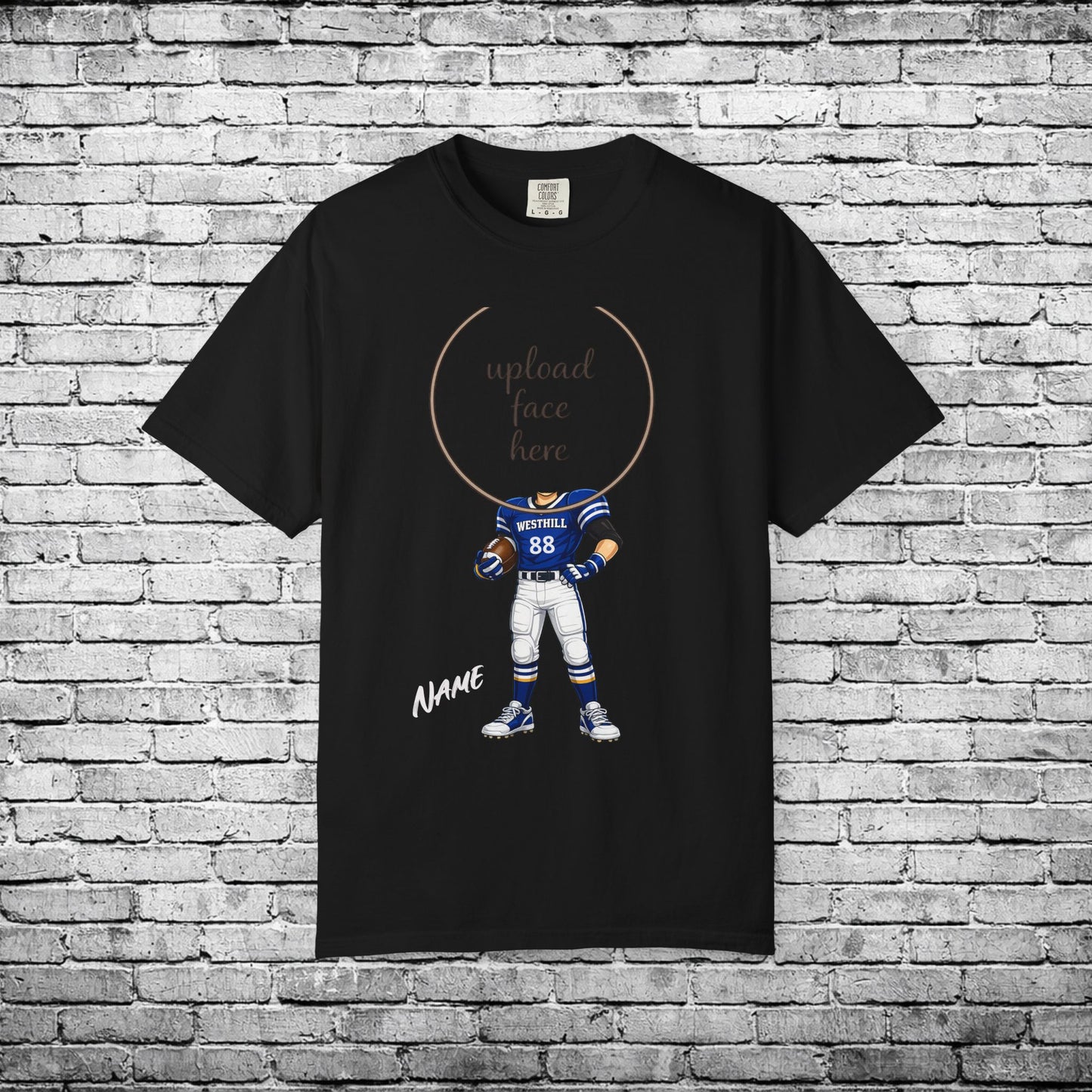 Westhill Football Custom Caricature T - Comfort Colors Brand