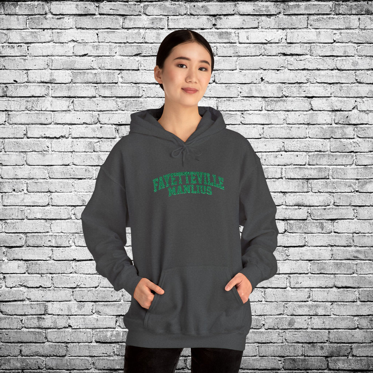 Fayetteville Manlius Green Embroidered Hoodie