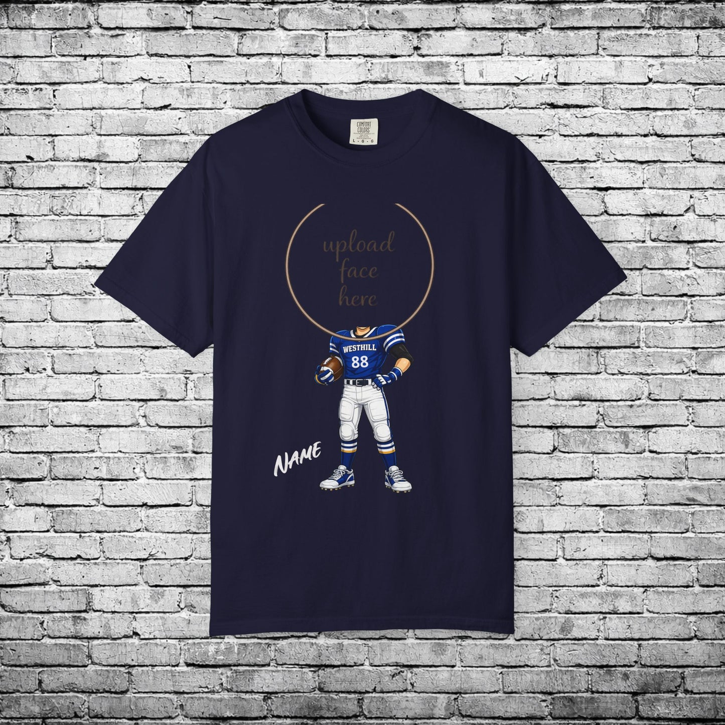 Westhill Football Custom Caricature T - Comfort Colors Brand