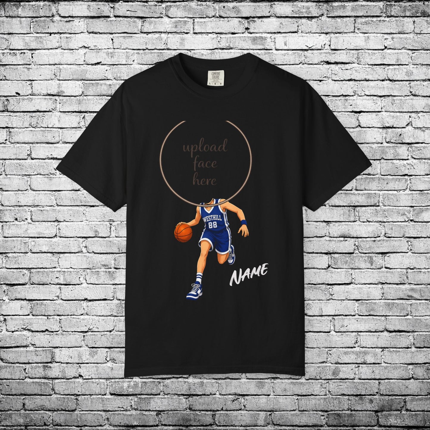 Westhill Basketball (Female) Custom Caricature T - Comfort Colors Brand