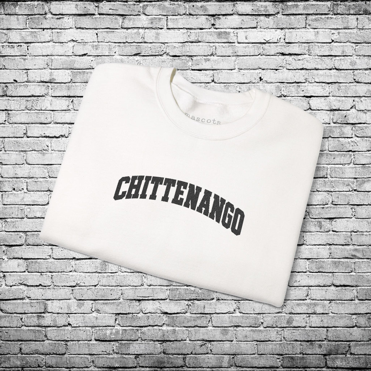 Chittenango Black Embroidered Sweatshirt