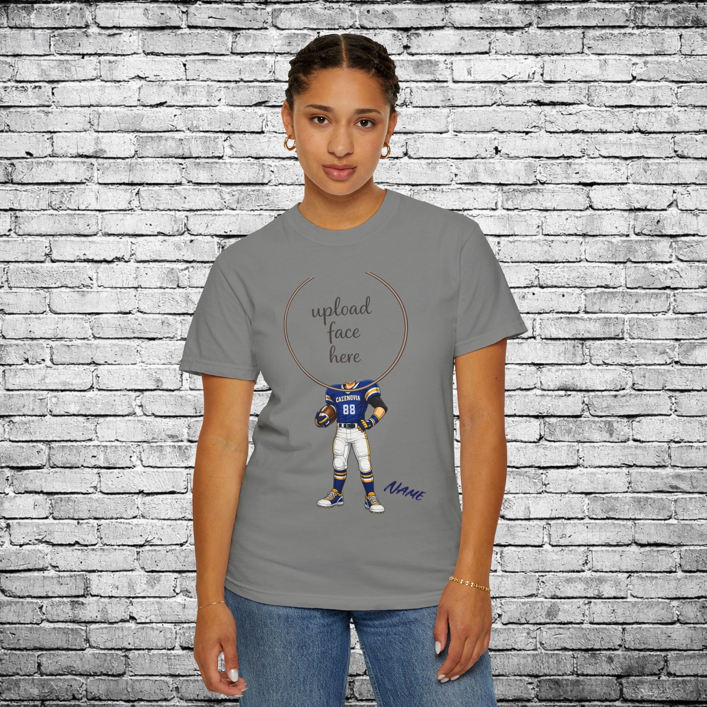 Cazenovia Football Custom Caricature T - Comfort Colors Brand