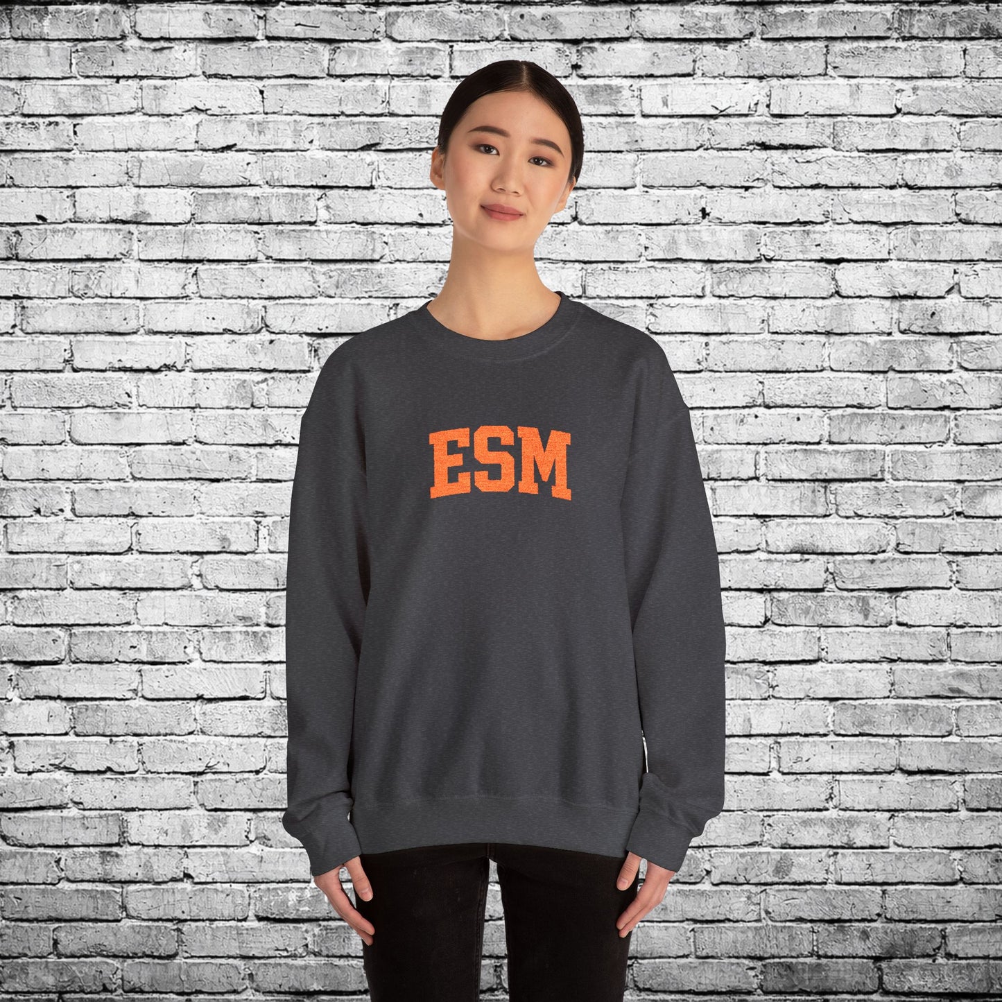 ESM Orange Embroidered Sweatshirt