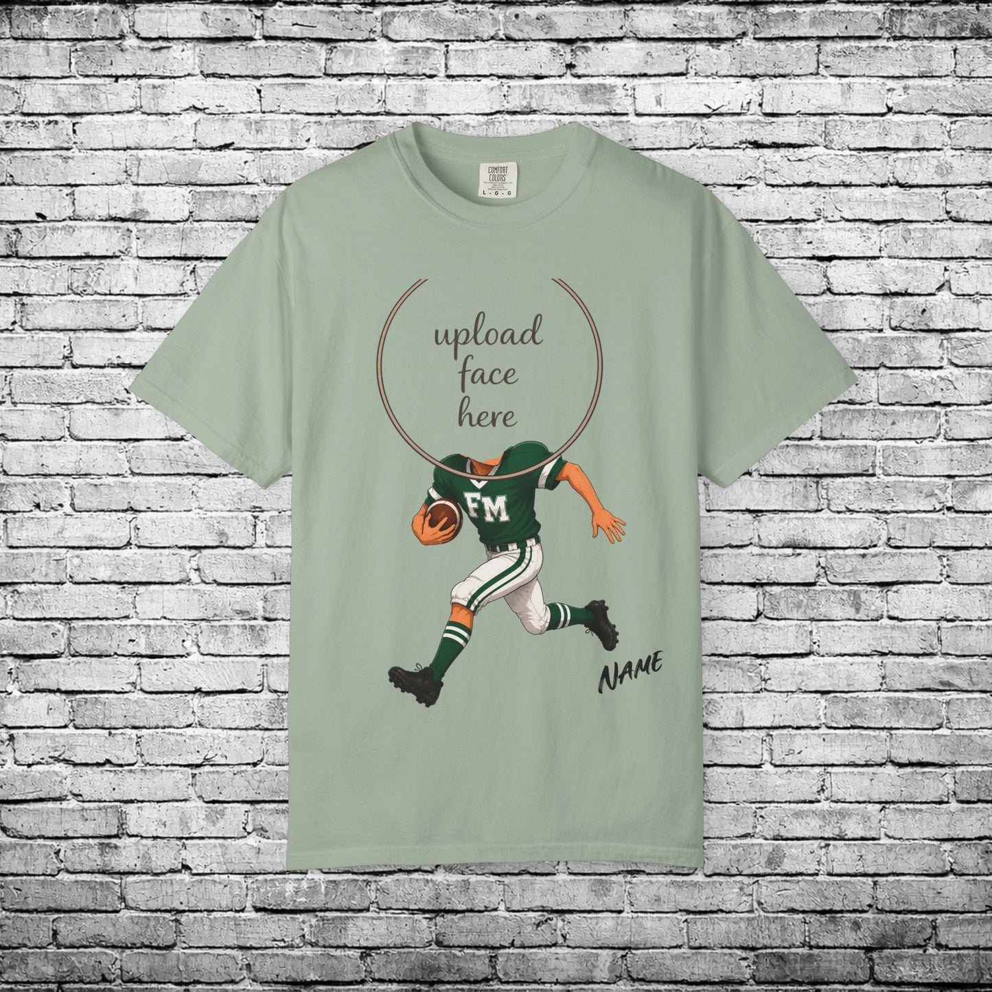 Fayetteville Manlius Football Custom Caricature T - Comfort Colors Brand