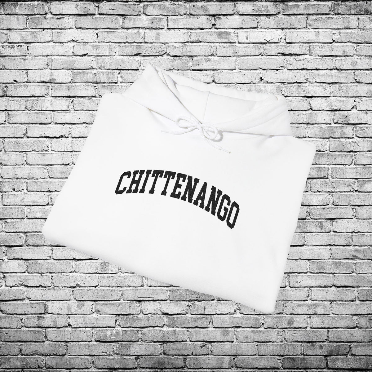 Chittenango Black Embroidered Hoodie