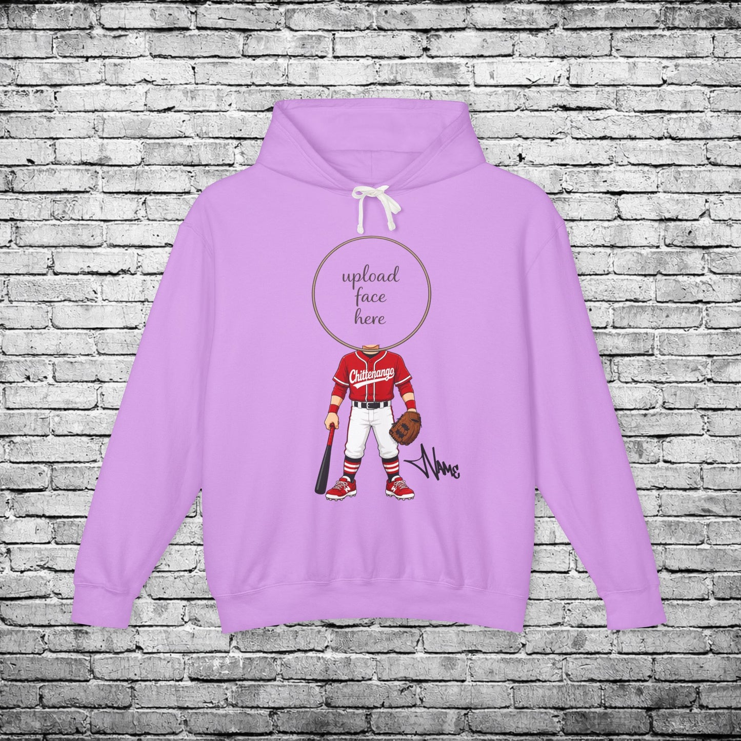 Chittenango Baseball (Light Skin Tone) Custom Caricature Hoodie - Comfort Colors Brand