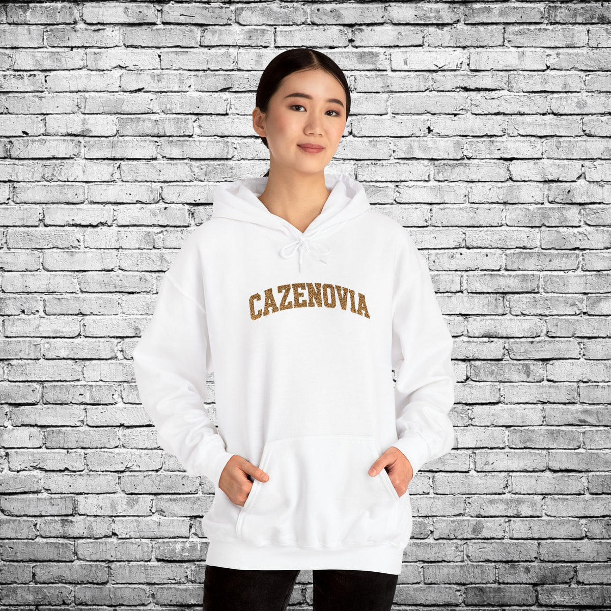 Cazenovia Gold Embroidered Hoodie