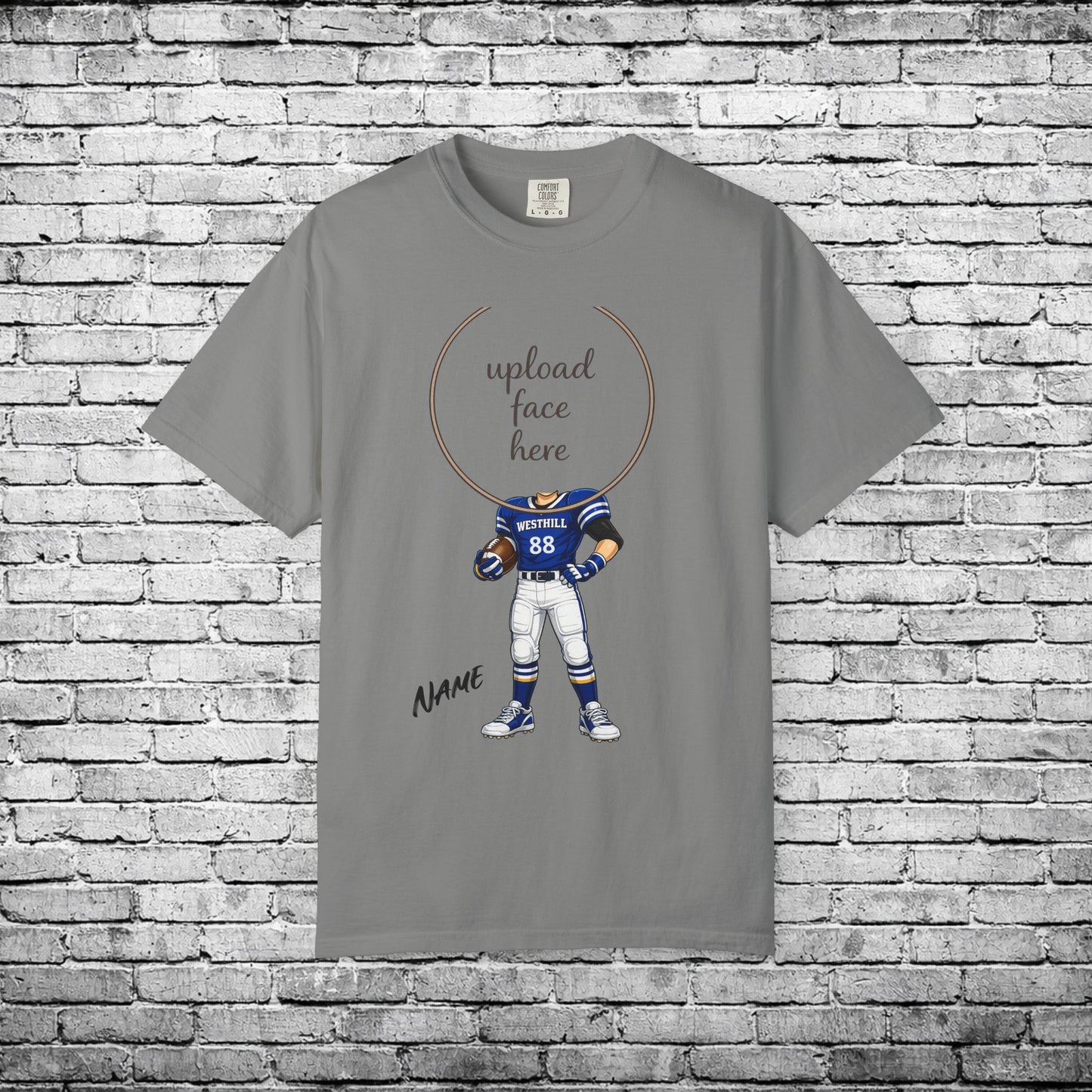 Westhill Football Custom Caricature T - Comfort Colors Brand