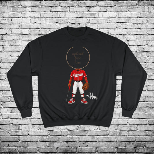 Chittenango Baseball Crewneck Sweatshirt (Dark Skin Tone) - Champion Brand
