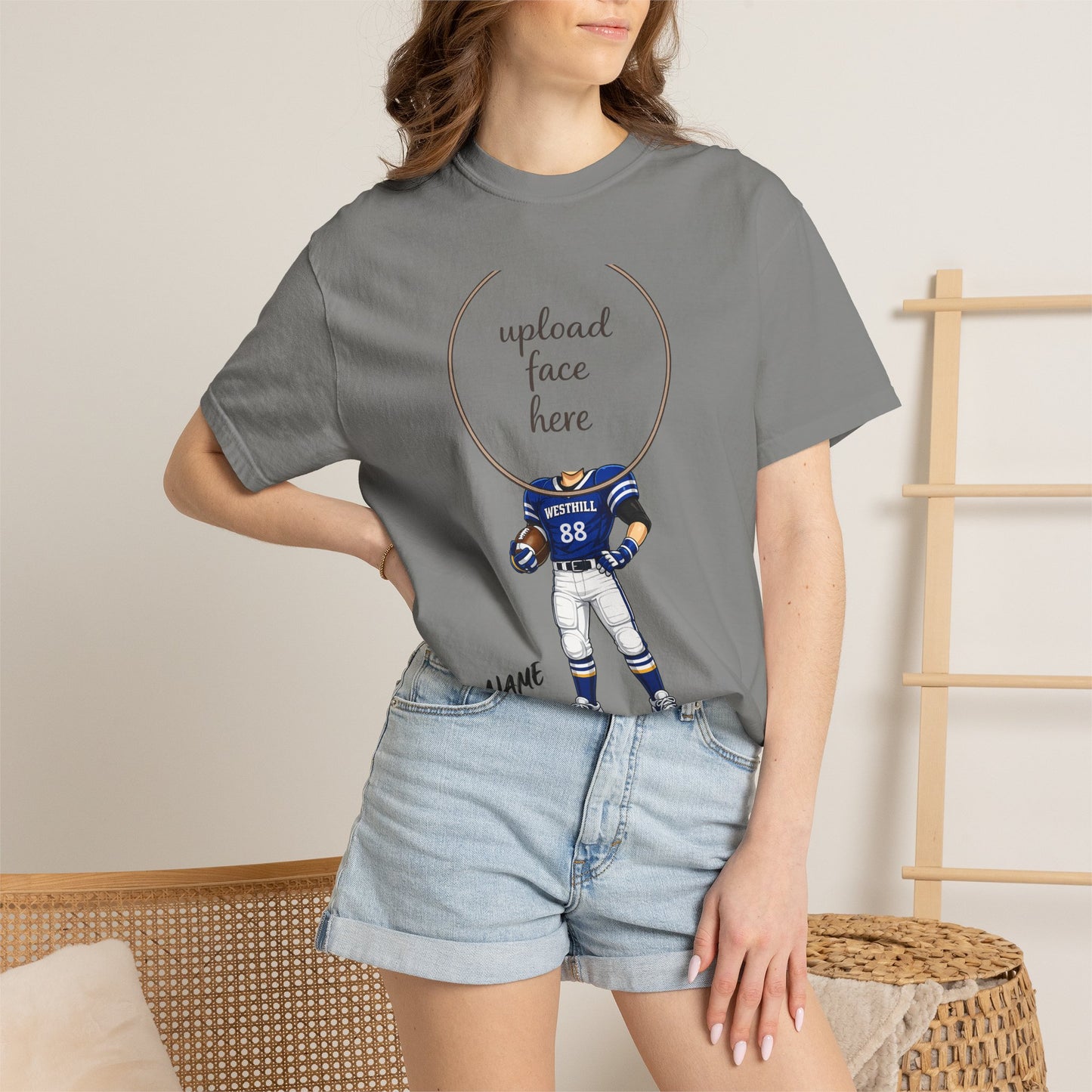 Westhill Football Custom Caricature T - Comfort Colors Brand