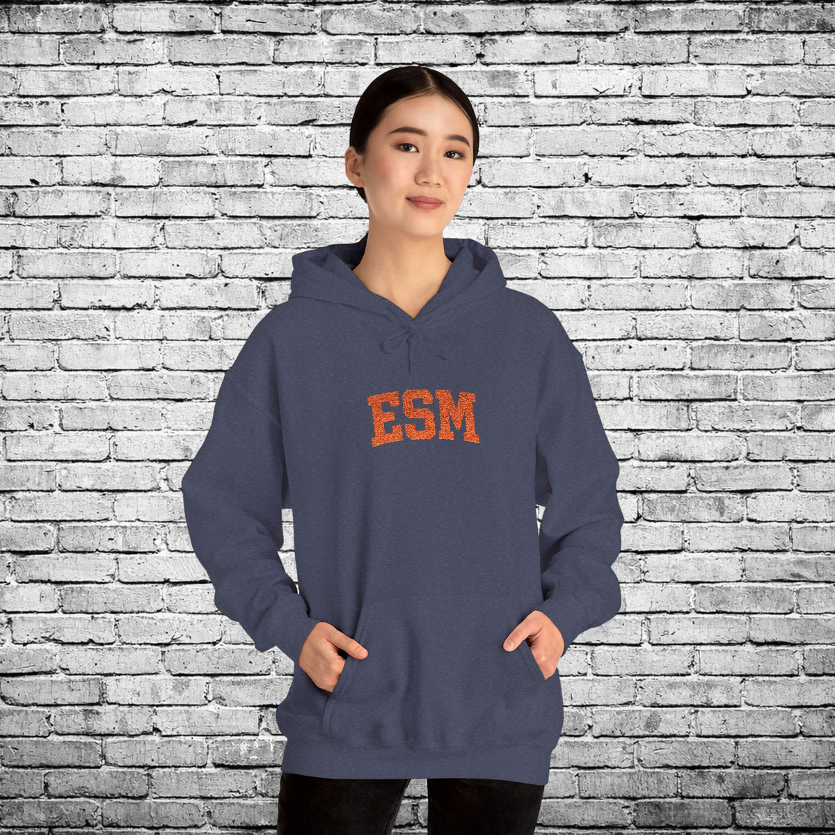 ESM Orange Embroidered Hoodie