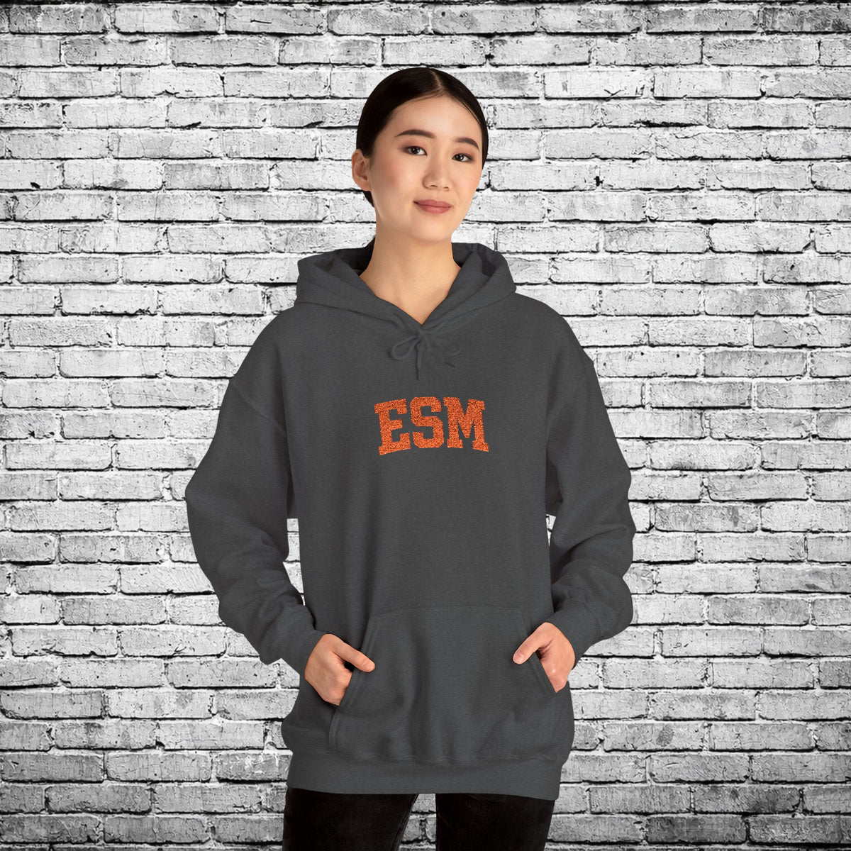 ESM Orange Embroidered Hoodie