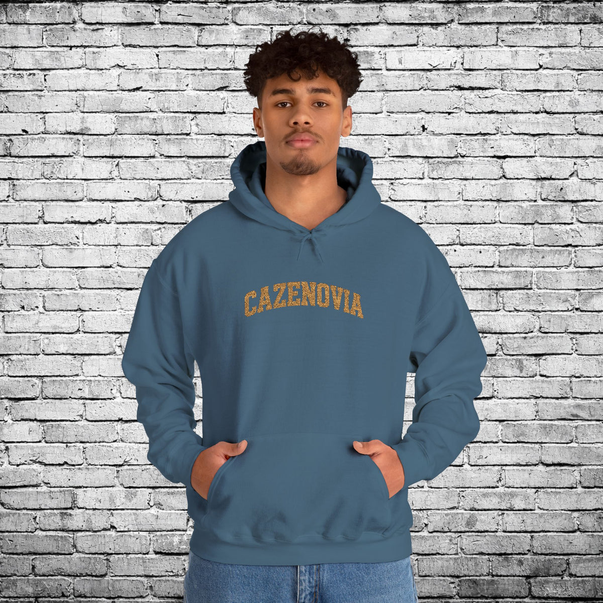 Cazenovia Gold Embroidered Hoodie