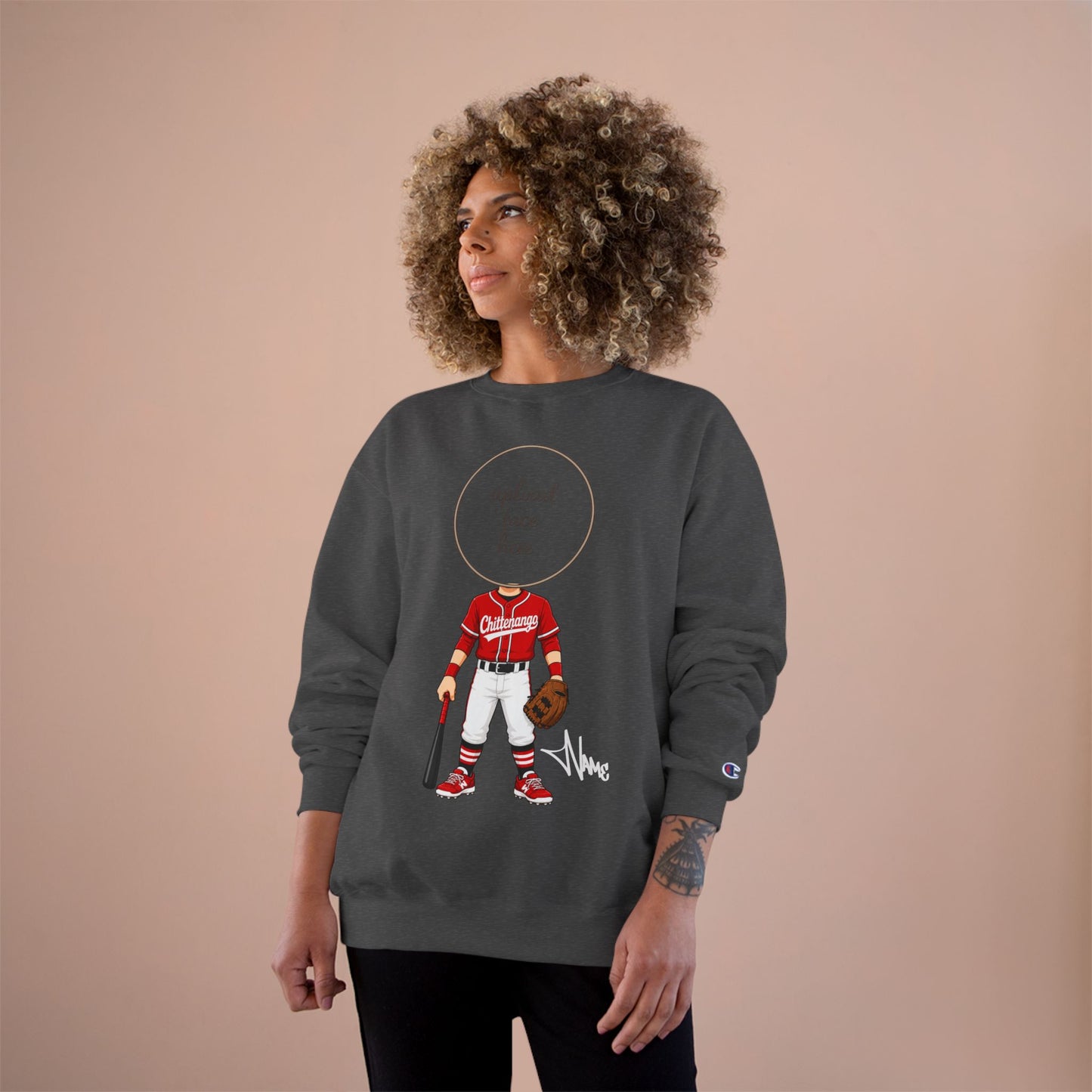 Chittenango Baseball Crewneck Sweatshirt (Light Skin Tone) - Champion Brand