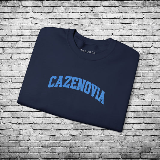 Cazenovia Blue Embroidered Sweatshirt