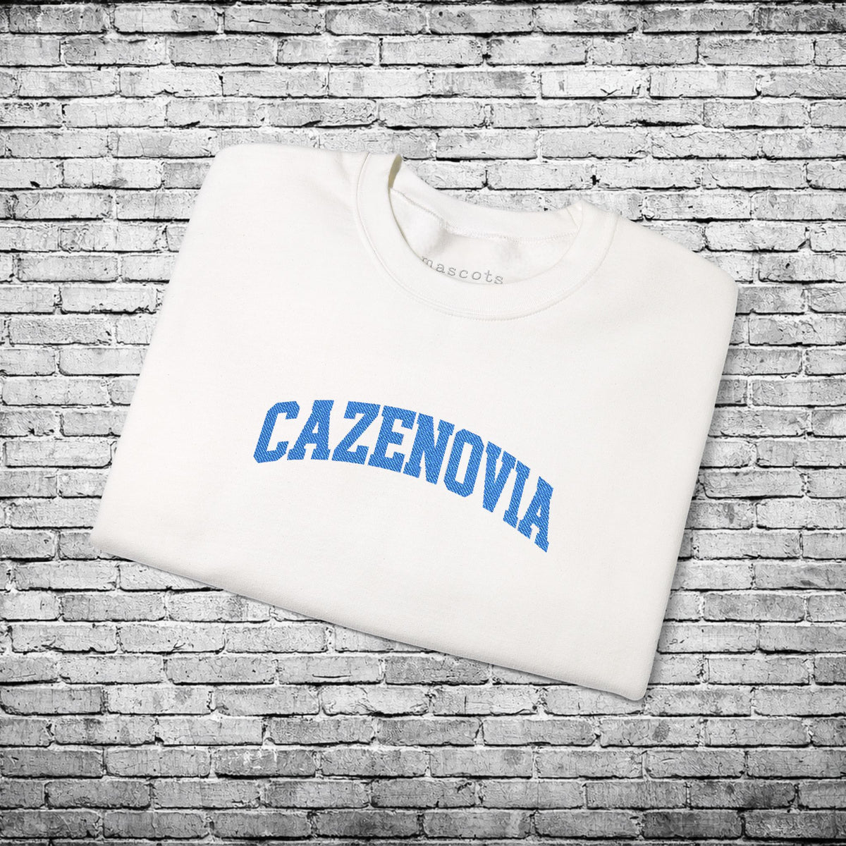 Cazenovia Blue Embroidered Sweatshirt