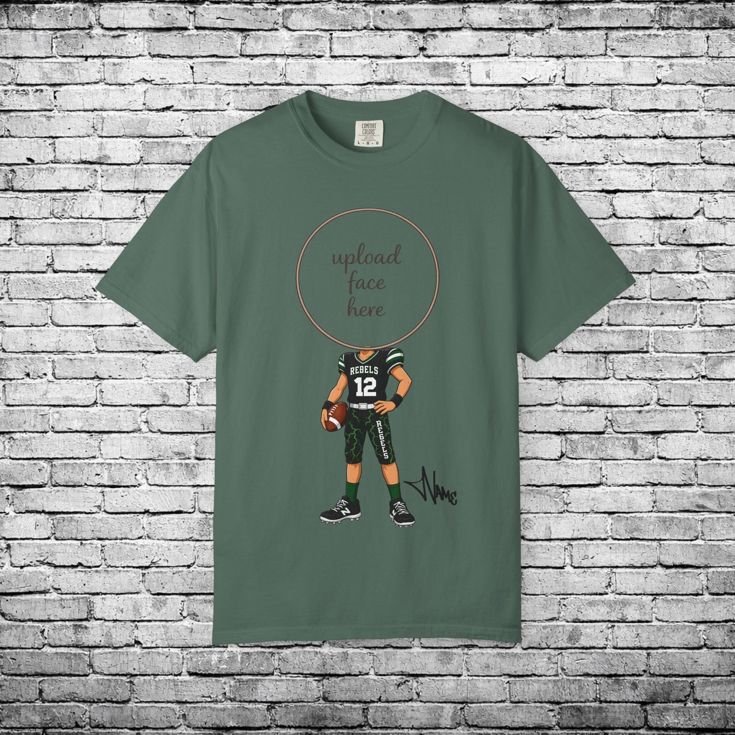 Rebels Football (Light Skin Tone) Custom Caricature T - Custom Colors Brand