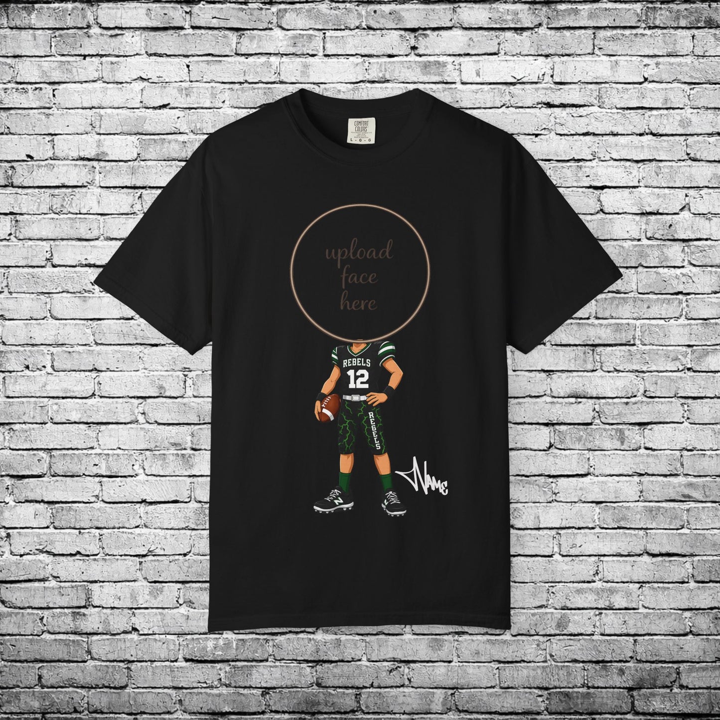 Rebels Football (Light Skin Tone) Custom Caricature T - Custom Colors Brand