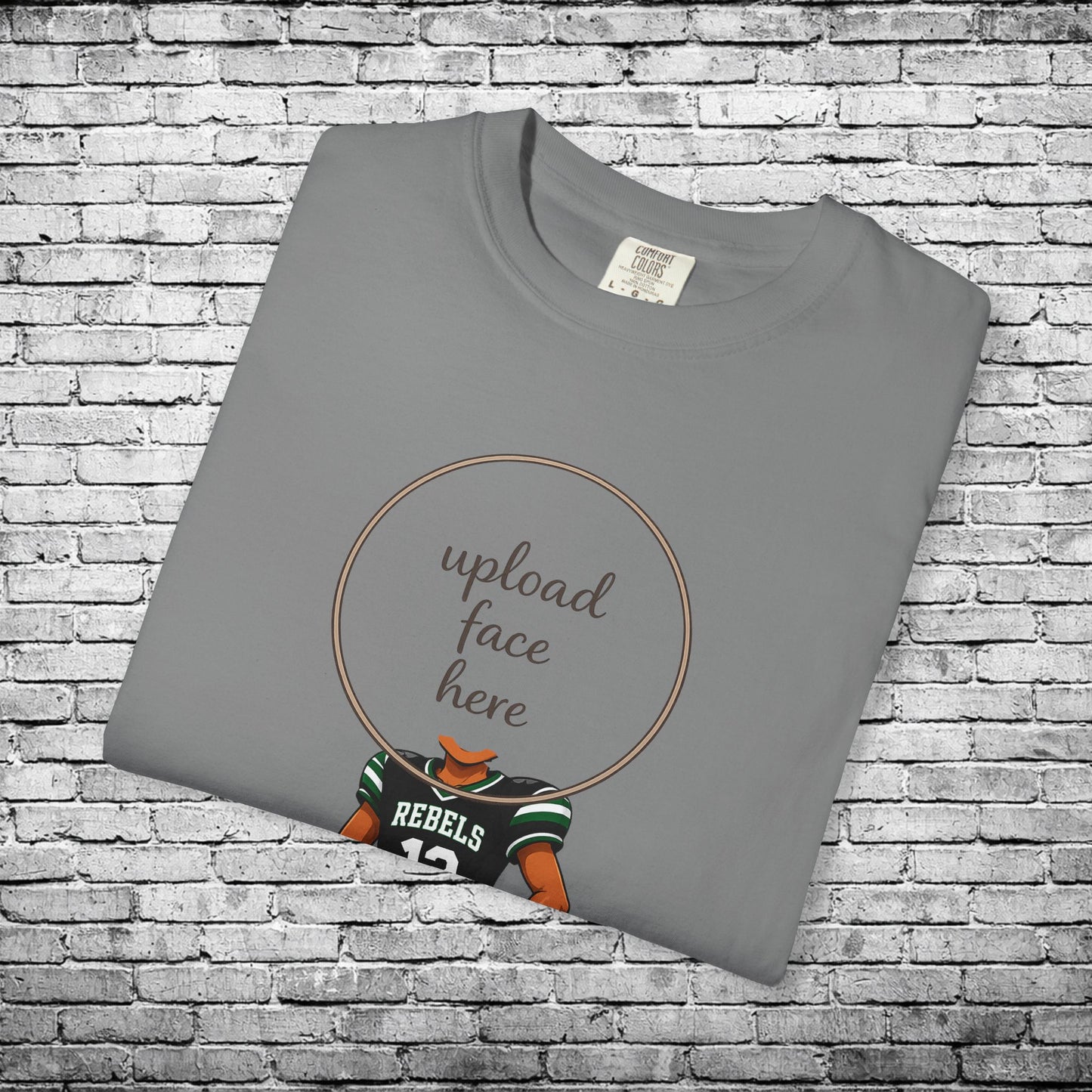 Rebels Football (Dark Skin Tone) - Custom Caricature T - Custom Colors Brand